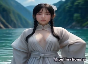 游戏角色立绘案例，童颜巨乳风格的魔法师角色，蓝色系配色、宽松法师袍与圆润萌系面部的反差设计